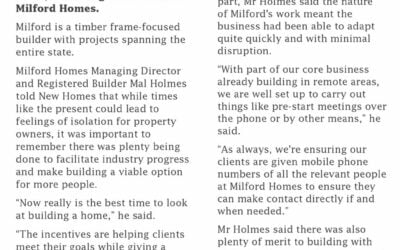 Incentives reassuring as builder looks ahead